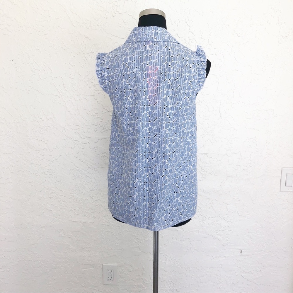 Lilly Pulitzer Lenox Button Down Blouse Top Summer - Picture 5 of 7